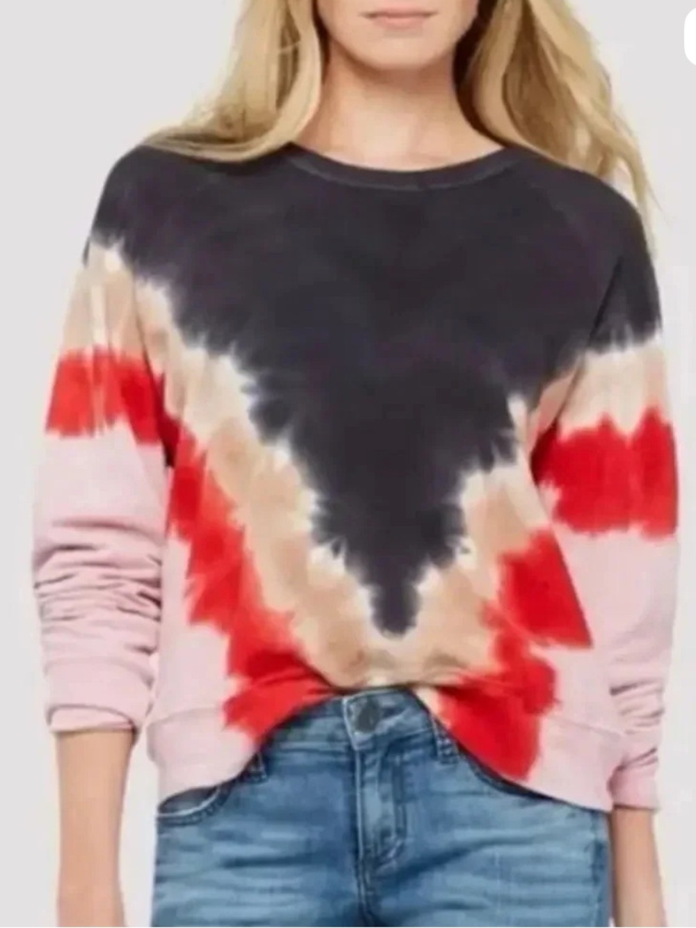 DAYDREAMER Flying V Varsity Tie-dye Sweatshirt, size M